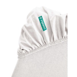 Berlin Fitted Sheet W x L + H 140 x 200 + 30 cm White Microsatin Skin-Friendly for Box Spring Beds Mattresses up to 30 cm Height, 202092