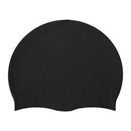 Gorra De Silicona, 5 Colores Adultos Kid Unisex De Silicona EláStica NatacióN Traje De BañO Gorro De BañO A Prueba De Agua Sombrero De NatacióN(黑色 大lo