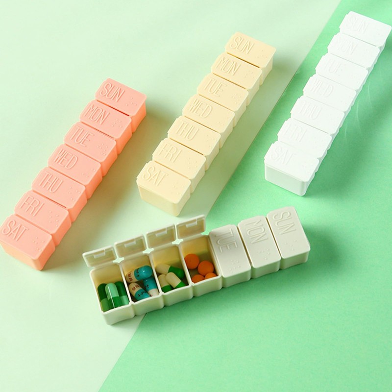 Medikamentenbox für Wochen,7 Tage Pillendose für Reisen PP leicht auslaufsicher