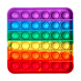 Robot Plaza Push-Pop Bubble, Children's Toy, Educational Toy, Stress Relief, Washable, Squeeze Toy, For Boys, Girls, Adults (Square)