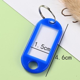 Armastuse Pack of 100 Key Fobs Writeable 5 Colours Key Tags Key Tags for Home Offices Pet ID Luggage Tags