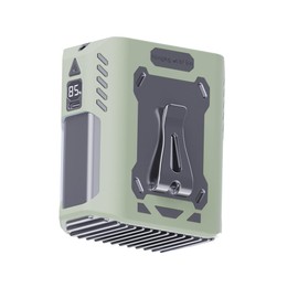 JASIDA Belt Fan, Sitting Fan, Powerful, Portable Fan, Neck / Sitting / Tabletop, 5 Levels of Air Flow Adjustment, Quiet Design, 8,000 mAh, Large Capacity, Heat Stroke Prevention, PSE Certified, For