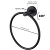 Towel Holder Black, Stainless Steel Towel Rail, Bath Towel Ring
