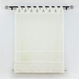 Joyswahl Mila Roman Blind Semi-Transparent Plain Colour with Loops Window Curtains Pack of 1