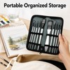 10-Piece Paint Brush Set for Acrylic & Watercolor - Nylon