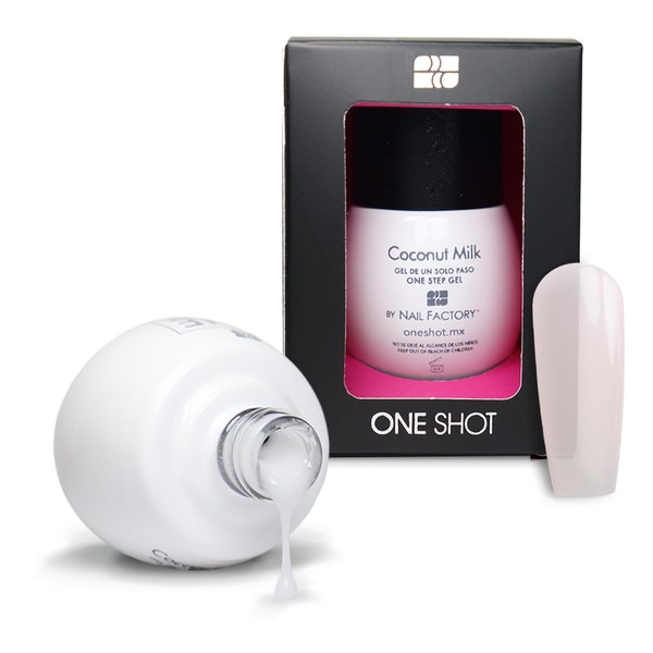 One Shot Sheer Gel Semipermanente Traslucido para uñas Tono Coconut