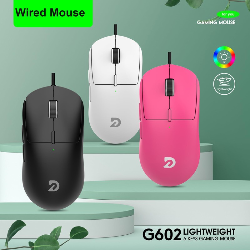 Sokelinn-six Ergonomic Wired Gaming Mouse, Ultra-Lightweight 59g, Excellent Performance USB