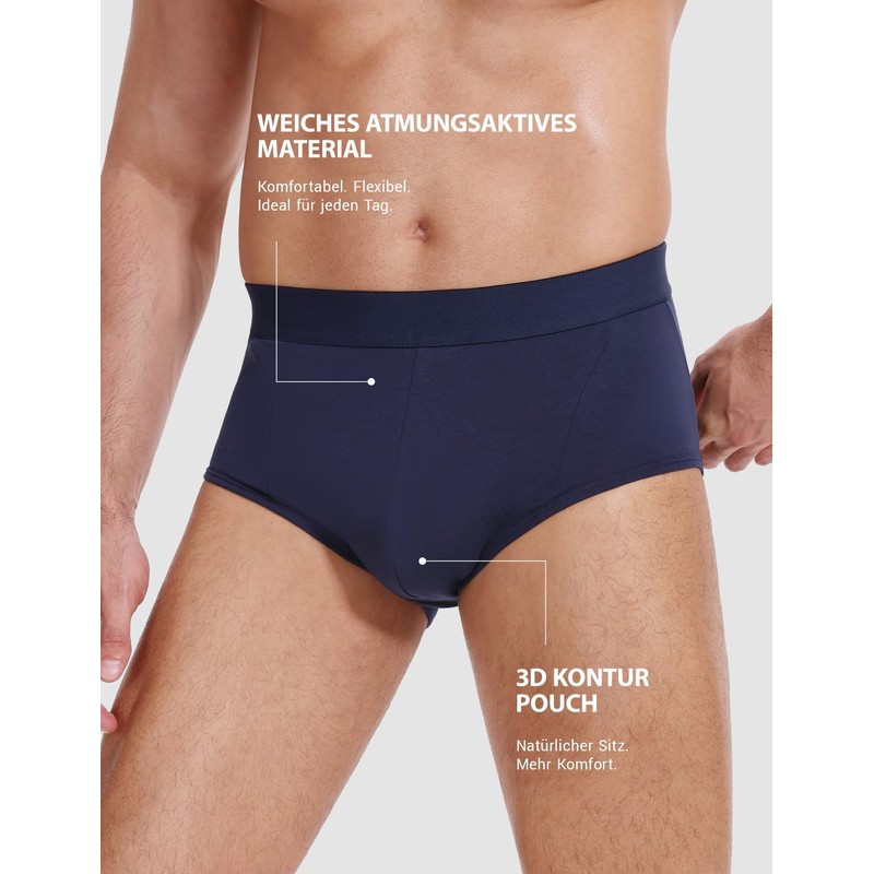 Carer Men's Cotton Incontinence Briefs with 150 ml Absorbency (Pack