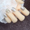 Girly Nails Lovely Li Silver Glitter 24pcs Nail Tips for