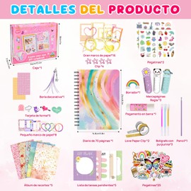 Kit de diario para niñas,68 piezas,diario para adolescentes,libretas bonitas para niñas,kit de manualidades de diario,regalo ideal para niñas de 6 y18 años