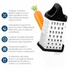 Zester 5404337 Hexagonal Cheese Grater with Non-Slip Base, Multi-Purpose Stainless