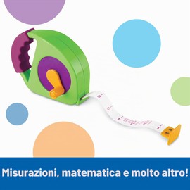 Learning Resources Il Mio Primo Metro di Misurazione Measure It, 3+ Anni, Metro Colorato con Gradazioni Metriche e Imperiali, Avvolgimento Manuale