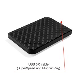 Verbatim 53195 2TB Portable USB 3.0 Hard Drive - Black