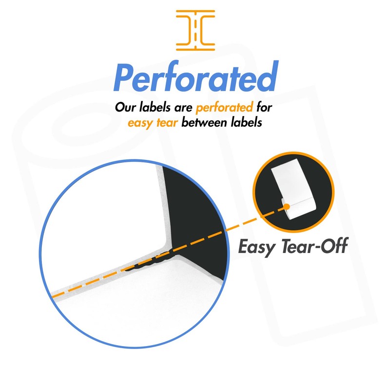 OfficeSmartLabels – 1" x 2" Removable Direct Thermal Labels -