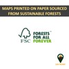 Global Walkabout Scratch Off Map with colours background – Deluxe