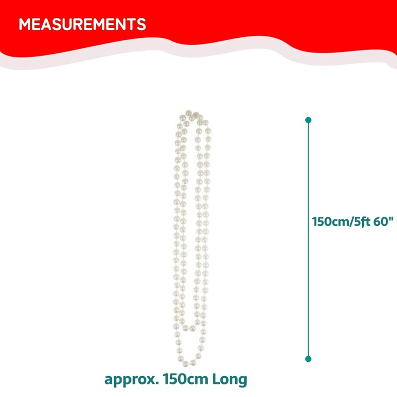 FNA Fashions Charleston Flapper Pearl Beads Necklace 1920s Fancy Dress
