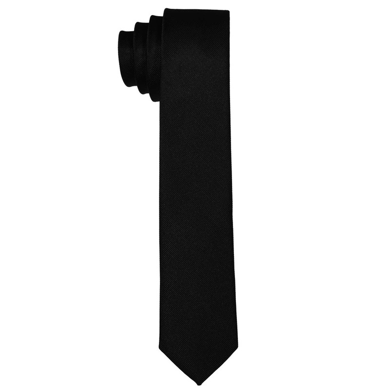 DonDon men's slim tie, 5 cm, plain, matt, shiny and