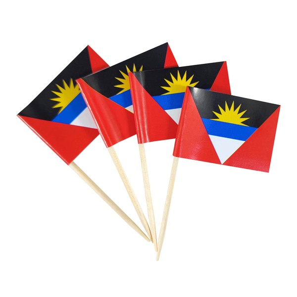 JBCD Antigua and Barbuda Toothpick Flag Mini Small Cupcake Topper