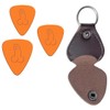 Pack of 3 DickPick Guitar Picks with Genuine Leather Plectrum
