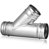 Tatuo 4'' Duct Splitter 3 Way Hose Connector Metal 45