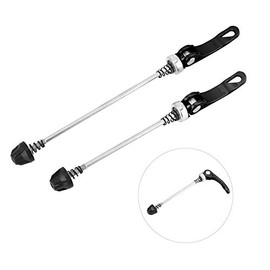 Bike Skewers Set, Quick Release Shaft 1 Pair Wheel Hub Front Rear Quick Release Bolt Lever for MTB Mountain Road Bike MTB BMX (Black)