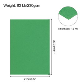 sourcing map 50pcs A4 Leather Grain Binding Covers Presentation Leather Textured Paper Un-Punched for Business Reports, Dark Green