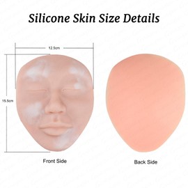 Vitiligo Camouflage Practice Pad, Silicone Realistic Practice Skin for Leukodermia - Leucoderma Concealing Tattoo Training (Beige)
