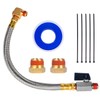 Breezliy Extended Tank Drain Valve Assembly Kit,10 Inch Braided Steel