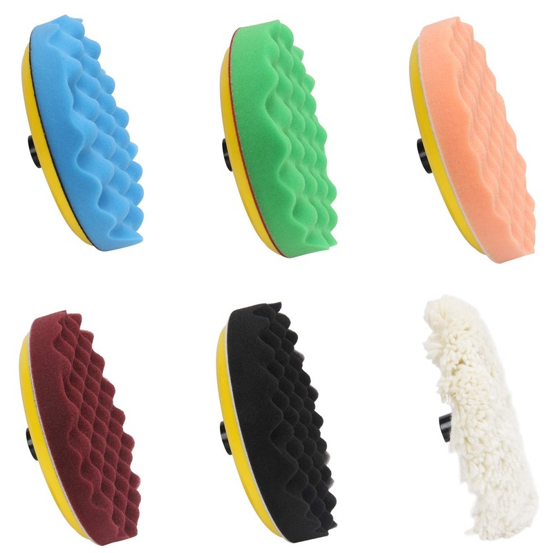 CASOMAN 7-Inch Buffing and Polishing Pad Kit, 7 Pieces 7"