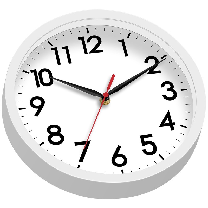 AKCISOT Wall Clock, Modern Small Wall Clocks Battery Operated 8