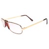 Rectangle Gold Frame Old School True Vintage 80s 90s Reader