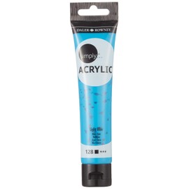 Daler-Rowney Simply Acrylic Paint, Plastic Tube, 2.54oz - 75 ml, Light Blue