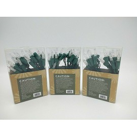 Seasons Traditions 3 Lot of 20 LED Warm White Diamond Cut Lights 6' Indoor Battery Operated String