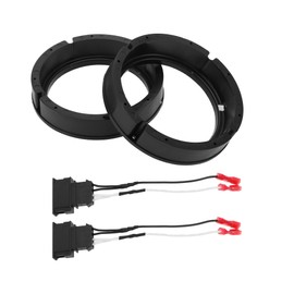 INFINAUTO Speaker Spacer Ring Tweeter Speaker Spacer Adapter Front Rear for 6.5" for Volkswagen Golf MK7 5G 2013 ABS Black Waterproof