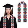 Ishua 1pcs Mexican Graduation Sash 2025, 4.72x72 inches Mexican Stole - Sized Graduation Stole for Class of 2025 Suitable for Male and Female