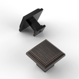 Amerdeco 10 Pack 1.3 Inch(32MM) Kitchen Cabinet Knobs Dresser Knobs Drawer Knobs, Oil Rubbed Bronze Knobs for Dresser Drawers, Knobs and Pulls for Bathroom Cabinets ZH0001…