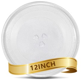 12'' Replacement Microwave Glass Plate Compatible with LG,Whirlpool- Microwave Plate Turntable Tray, Dishwasher Safe, Heating Food Accessories-(30.5cm)