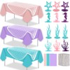 6 Pcs Fish Net Decorative Tablecloth Set, Ocean Waves Plastic