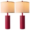 BZZMMB 24.5" Red Touch Lamps Set of 2, Modern Living