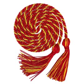 OSBO GradSeason Graduation Honor Cord with Tassel 68" Long for Bachelor, Master, Doctor (Red/Gold)