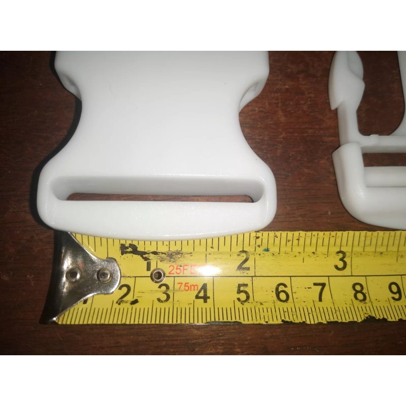 Unbranded Single White Plastic Side Release Buckles - 2 Inch