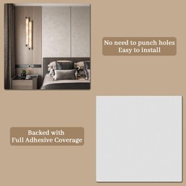OPONEB Acrylic Mirror | Clear Reflective, Self-Adhesive, Easy to Install, Kid-Safe, Frameless, Unbreakable, Flexible Material, Lightweight (Rounded Rectangle, 10" x 10")