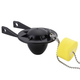 Toilet Flapper Replacement, 2 Inch Universal Toilet Flapper Fit for Kohler GP85160, Fit 1.6 GPF Toilet with Stainless Chain and Float, Black, 1 Pack