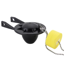 Toilet Flapper Replacement, 2 Inch Universal Toilet Flapper Fit for Kohler GP85160, Fit 1.6 GPF Toilet with Stainless Chain and Float, Black, 1 Pack