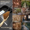 Metal Dustpan and Brush Set Featuring Flat Lip for Better