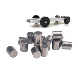 MUUNN Cylindrical Tungsten Weights for Pinewood Cars Derby,Bring Your Car to The 5 oz Limit and Make The Faster Pine Derby Car,10-Pack (1/2 oz Each)