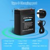 Upgraded Rechargeable 6V 6Ah LiFePO4 Battery with USB Charge Design,