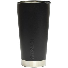 FIFTY/FIFTY 16oz Double Wall Vacuum Insulated Tumbler with Slid Lid, Black