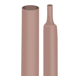 XHF 1/2 Inch 4Ft 3:1 Waterproof Heat Shrink Tubing Roll Marine Grade Adhesive Lined Heat Shrink Tube, Insulation Sealing Oil-Proof Wear-Resistant Brown