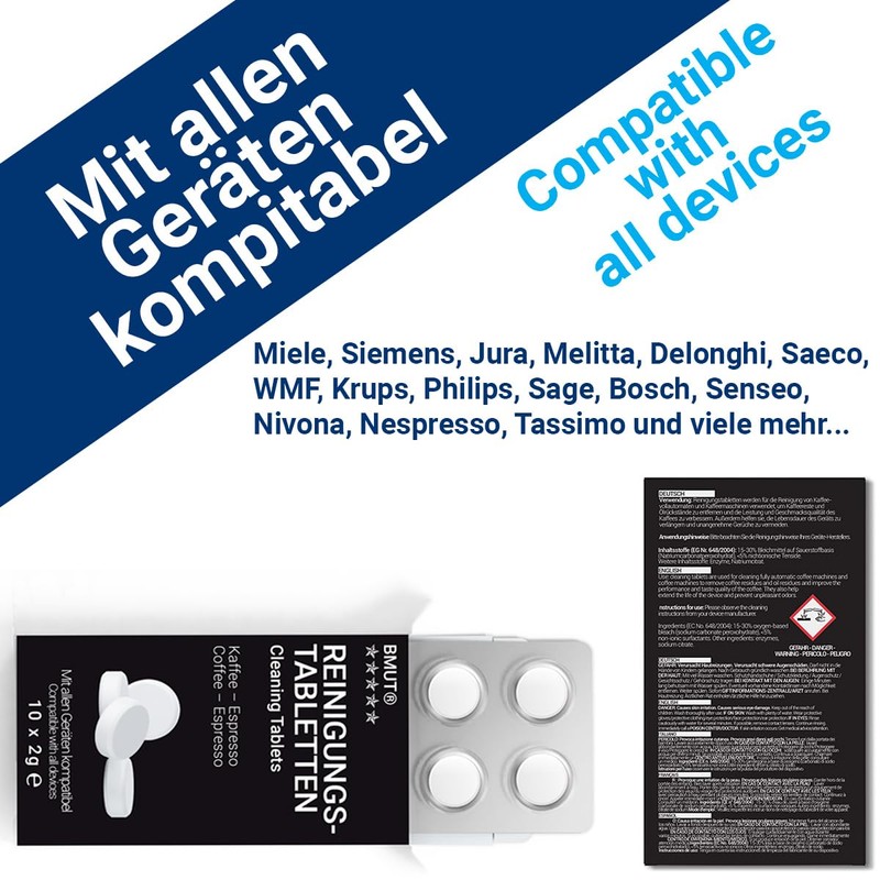 20 x Cleaning Tablets for Fully Automatic Coffee Machines |